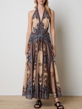 knee length dresses for ladies Zimmermann The Postcard Midi Dress in Ivory main image 0
